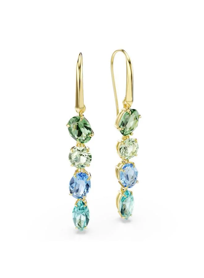 SWAROVSKI  Gema Black & Green Gold Tone Plated Stud Earrings for Women | Best Price UAE
